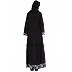 A-line Black color abaya with printed border A-line Black color abaya with printed border